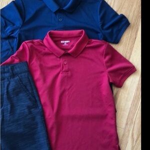 Two boys Old Navy golf shirts